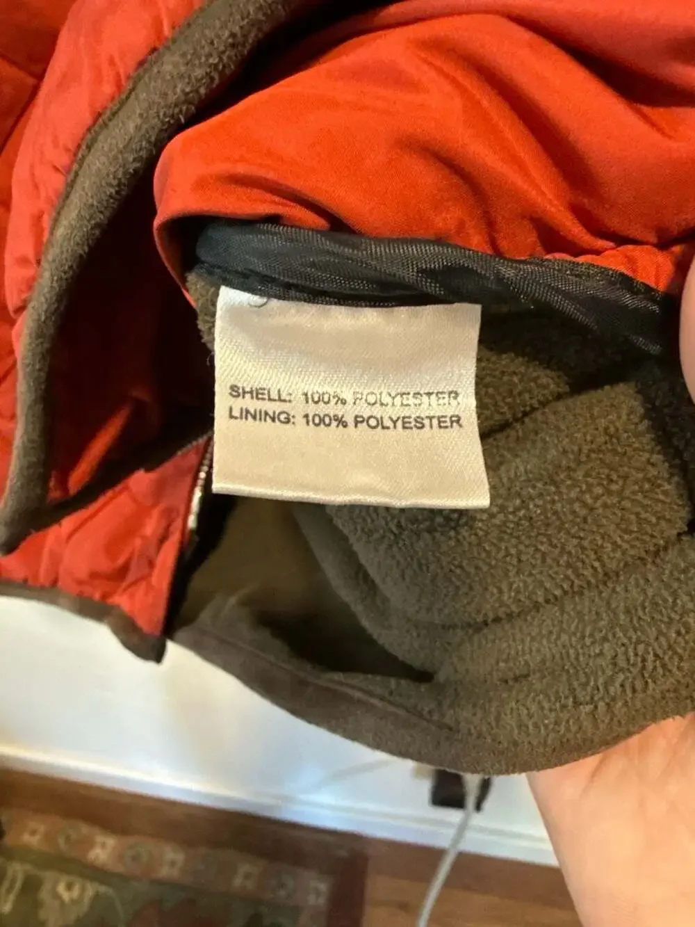 Peter Millar Red Quilted Fleece-Lined Suffolk Travel Jacket Size Large - Picture 4 of 7